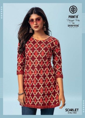 Deeptex Scarlet Vol 1 pure Cotton tunic Short Tops collection kurtis catalogs