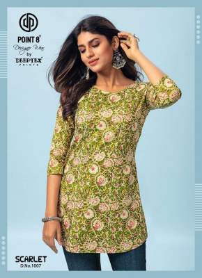 Deeptex Scarlet Vol 1 pure Cotton tunic Short Tops collection kurtis catalogs