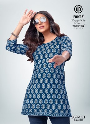 Deeptex point 8 by Scarlet vol 3 fancy cotton poplin short tops catalogue at low rate western wear catalogs