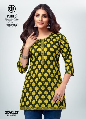 Deeptex point 8 by Scarlet vol 3 fancy cotton poplin short tops catalogue at low rate western wear catalogs