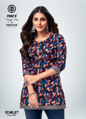 Deeptex point 8 by Scarlet vol 3 fancy cotton poplin short tops catalogue at low rate western wear catalogs