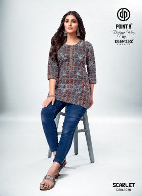 Deeptex point 8 by Scarlet vol 3 fancy cotton poplin short tops catalogue at low rate western wear catalogs