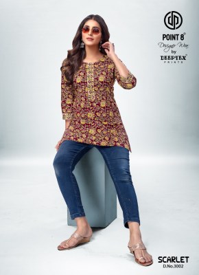 Deeptex point 8 by Scarlet vol 3 fancy cotton poplin short tops catalogue at low rate western wear catalogs