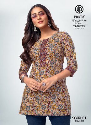 Deeptex point 8 by Scarlet vol 3 fancy cotton poplin short tops catalogue at low rate western wear catalogs