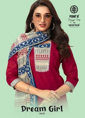 Deeptex present Dream Girl Vol 1 pure cotton printed kurti pant and dupatta catalogue at amaviexpo Deeptex suits 