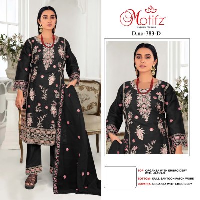 Design No 783 by Motifz Organza Embroidered unstitched dress material collection salwar kameez catalogs