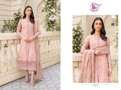 Dinsaa suits new launch ramsha hit vol 4 georgette embordered Pakistani suits wholesaler   pakistani suit catalogs