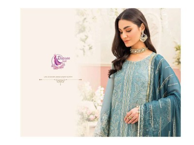 Dinsaa suits new launch ramsha hit vol 4 georgette embordered Pakistani suits wholesaler   pakistani suit catalogs