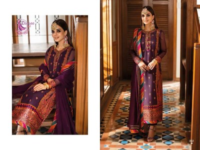 Dinsaa suits new launch ramsha hit vol 4 georgette embordered Pakistani suits wholesaler   pakistani suit catalogs