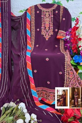 Dinsaa suits new launch ramsha hit vol 4 georgette embordered Pakistani suits wholesaler   pakistani suit catalogs