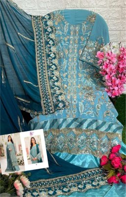 Dinsaa suits new launch ramsha hit vol 4 georgette embordered Pakistani suits wholesaler   pakistani suit catalogs