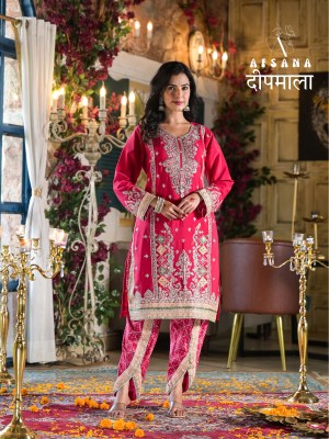 Dipmala by Afsana cording handwork embroidery readymade suit set low rate Afsana Suits Catalogue 