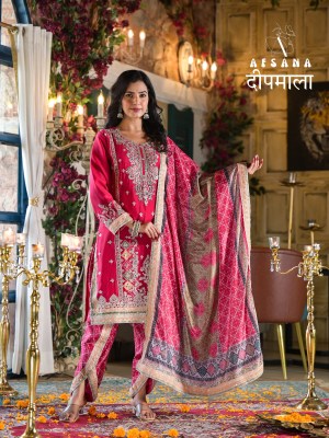 Dipmala by Afsana cording handwork embroidery readymade suit set low rate readymade suit catalogs