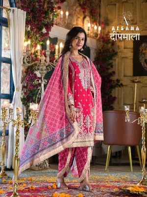 Dipmala by Afsana cording handwork embroidery readymade suit set low rate readymade suit catalogs