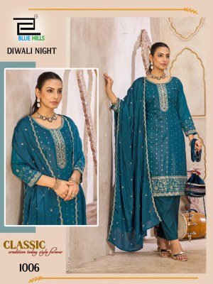 Diwali Party Wear Set Embroidered Chanderi Top Roman Silk Bottom and Chinon Dupatta wholesale readymade suits catalogs readymade suit catalogs