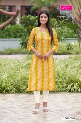 Diya Trends Gardencity 8 Rayon Printed Kurti with Foil Embroidery 12 Stylish Designs Wholesale wholesale catalogs