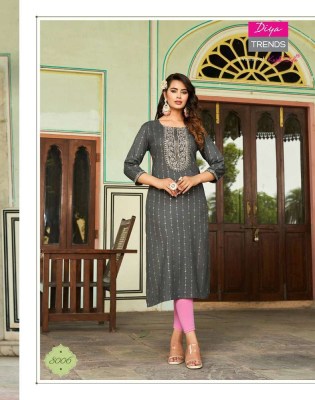 Diya Trends Victoria Vol 8 Rayon Embroidery Work Kurti catalogue wholesaler exporter  kurtis catalogs