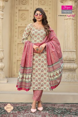 Diya Trends by Odhani 2011 to 2020 Classy cotton printed readymade suit catalogue at low rate 