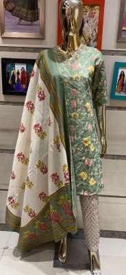 Diya Trends by Odhani fancy cotton printed kurti pant and dupatta catalogue at low rate readymade suit catalogs