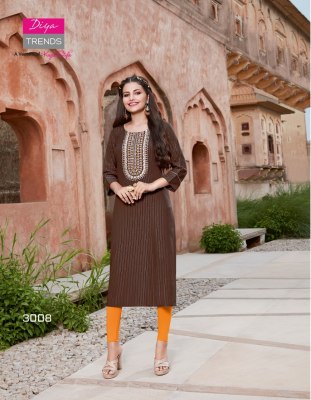 Diya trendz a venture of kajal style by fashion story vol 3 straight kurti catalogue at wholesale price kurtis catalogs