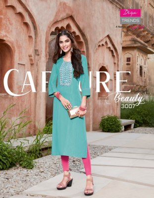 Diya trendz a venture of kajal style by fashion story vol 3 straight kurti catalogue at wholesale price kurtis catalogs