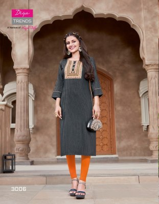 Diya trendz a venture of kajal style by fashion story vol 3 straight kurti catalogue at wholesale price kurtis catalogs