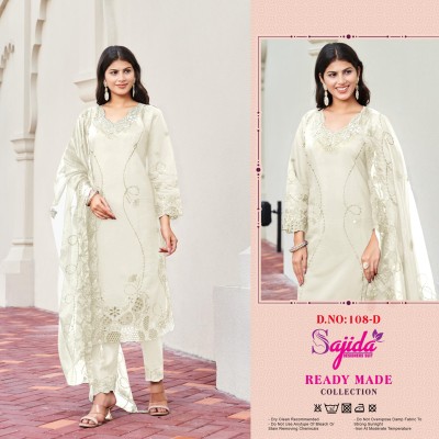 Dno 108 ABCD by Sajida Designer suit Roman silk Readymade suit catalogue at affordable rate readymade suit catalogs