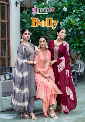 Dolly vol 2 by Mystic 9 reyon embroidered readymade suit catalog  Mystic 9