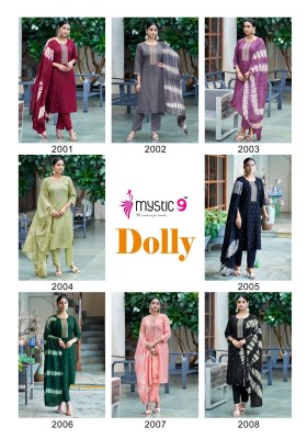 Dolly vol 2 by Mystic 9 reyon embroidered readymade suit catalog  readymade suit catalogs