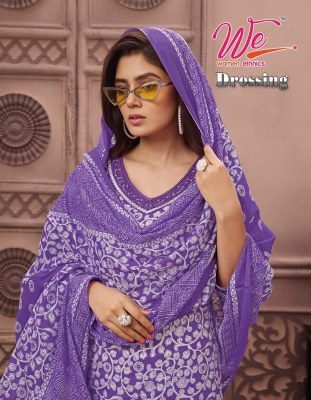 Dressing by WE pure cotton bandhani printed kurti pant and dupatta catalogue at affordable rate readymade suit catalogs