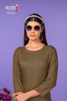 Drishya by deecee heavy reyon plain kurti catalogue at wholesale price kurtis catalogs