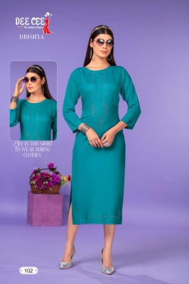 Drishya by deecee heavy reyon plain kurti catalogue at wholesale price kurtis catalogs