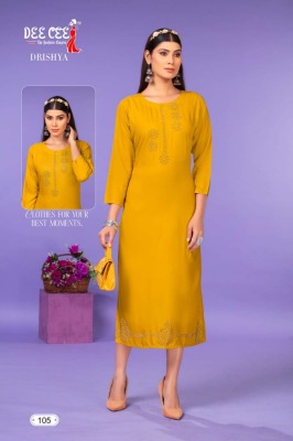 Drishya by deecee heavy reyon plain kurti catalogue at wholesale price kurtis catalogs