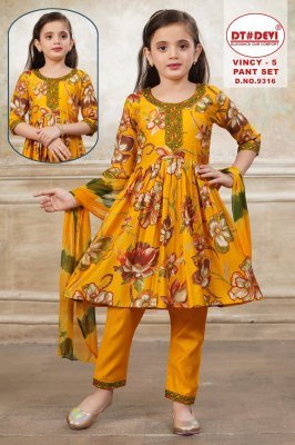 Dt Devi Design No. 9316 Vincy 5 Kurti Plazo Set Bernil Silk Top And  Bottom Design 9316 Ethnic Wear Wholesale kurtis catalogs