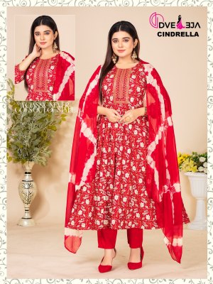 Dveeja fashion by Cindrella Series kalli reyon foil print fancy anarkali suit catalogue at low rate readymade suit catalogs