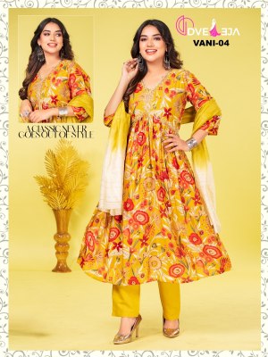 Dveeja fashion by Vaani series alia cut modal chanderi prints flared kurti catalogue at wholesale price  Dveeja Fashion