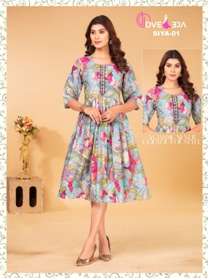 Dveeja fashion present siya series modal chanderi ghera style kurti catalogue at amaviexpo kurtis catalogs