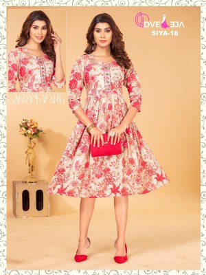 Dveeja fashion present siya series modal chanderi ghera style kurti catalogue at amaviexpo kurtis catalogs