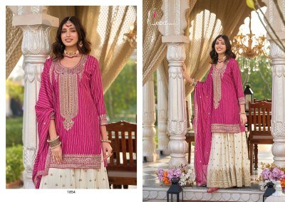 Eba Life Style Seerat Chinon Digital Printed Suit with Embroidery Top Embroidered Plazo Set Digital Print Dupatta  Whjolesale kurtis catalogs