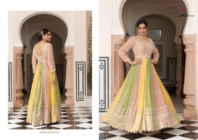 Eba Life style Parisha  part wear designers  ready made gown Georgette suits wholesale  readymade suit catalogs