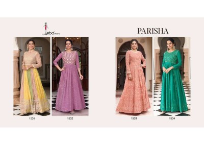 Eba Life style Parisha  part wear designers  ready made gown Georgette suits wholesale  readymade suit catalogs