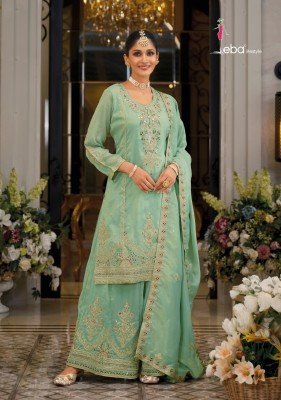 Eba Simar Paradise Embroidered Suit with Palazzo And Dupatta Wholesale kurtis catalogs