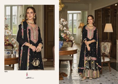 Eba life style Safroon vol 3 heavy chinon with embroidered work fancy sharara suit catalogue at wholesale price  readymade suit catalogs