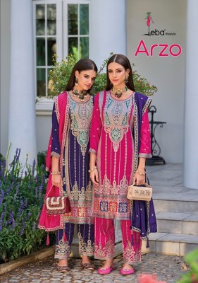 Eba life style by Arzo premium silk embroidered readymade suit catalogue at affordable rate Eba lifestyle