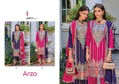 Eba life style by Arzo premium silk embroidered readymade suit catalogue at affordable rate readymade suit catalogs