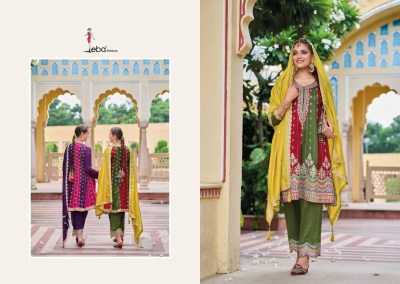 Eba life style by barbie vol 2 premium silk with embroidered readymade kurti pant and dupatta catalogue at wholesale rate readymade suit catalogs