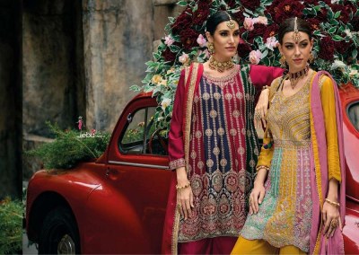 Eba life style new barbie fancy chinon embroidery work ready made salwar kameez catalogue wholesale rate  kurtis catalogs