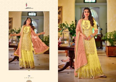 Eba lifestyle by armani fox georgette anarkali kurti with  designer sarara pant readymade suit catalogs