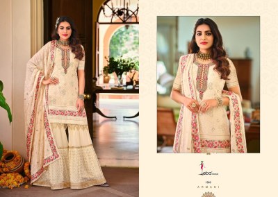 Eba lifestyle by armani fox georgette anarkali kurti with  designer sarara pant readymade suit catalogs