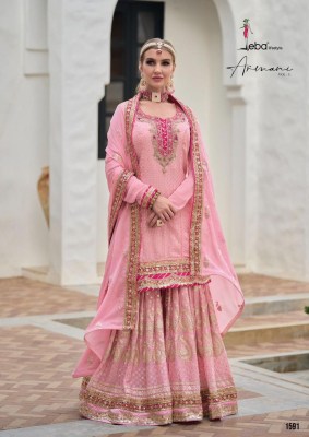 Eba lifestyle by armani vol 5 faux georgette with emboidered  suit bottom and dupatta catalogue at wholesale price  Eba lifestyle